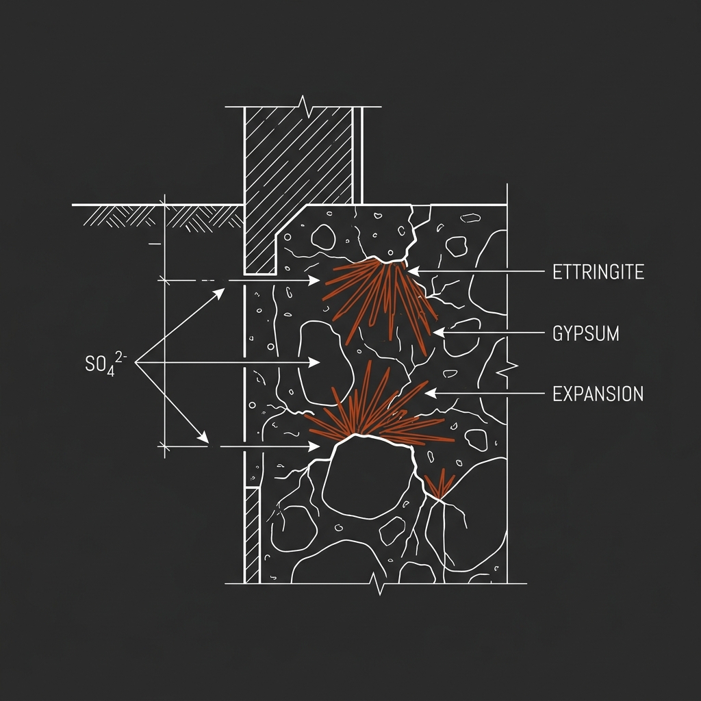 Sulphate Attack technical schematic